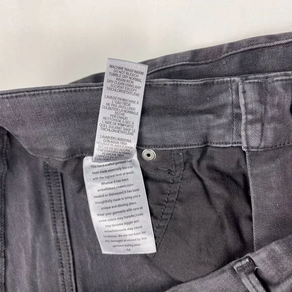 Good American Good Waist Crop Raw Edge Jeans Women 18 Stretch Cotton‎ High Rise